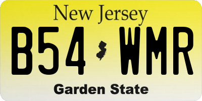 NJ license plate B54WMR