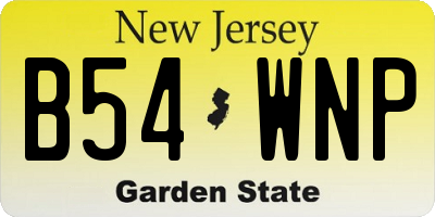 NJ license plate B54WNP
