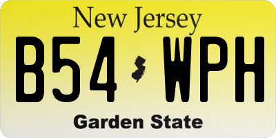 NJ license plate B54WPH