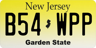 NJ license plate B54WPP