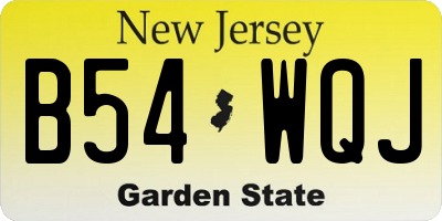 NJ license plate B54WQJ