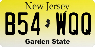 NJ license plate B54WQQ