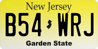 NJ license plate B54WRJ