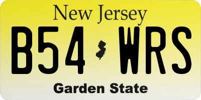 NJ license plate B54WRS