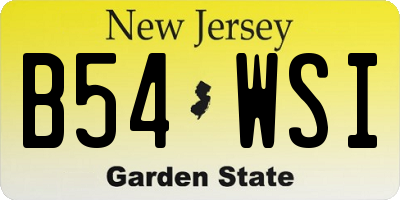 NJ license plate B54WSI