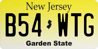 NJ license plate B54WTG