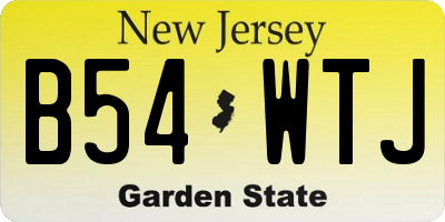 NJ license plate B54WTJ