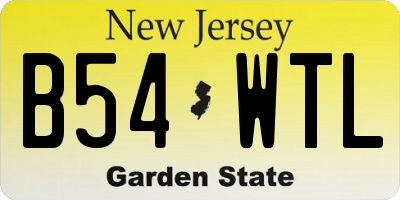NJ license plate B54WTL