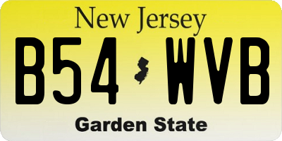 NJ license plate B54WVB