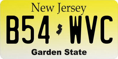 NJ license plate B54WVC