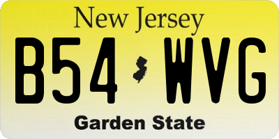 NJ license plate B54WVG