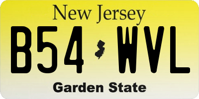 NJ license plate B54WVL