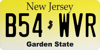 NJ license plate B54WVR