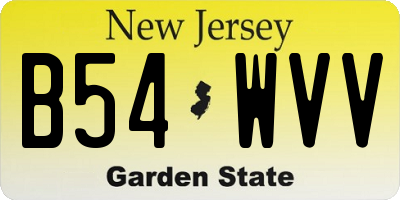 NJ license plate B54WVV
