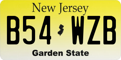 NJ license plate B54WZB