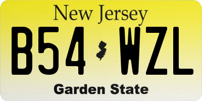 NJ license plate B54WZL