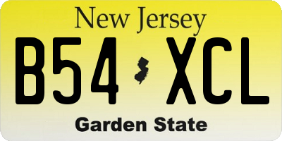 NJ license plate B54XCL