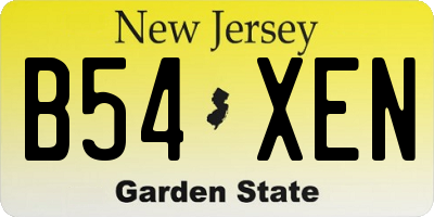 NJ license plate B54XEN
