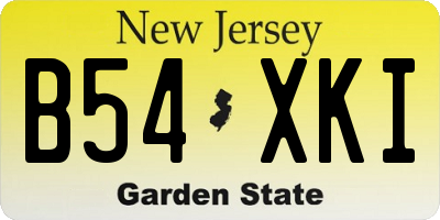 NJ license plate B54XKI
