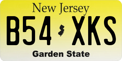 NJ license plate B54XKS