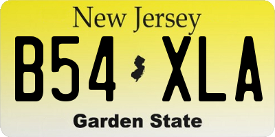 NJ license plate B54XLA