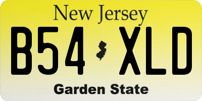 NJ license plate B54XLD