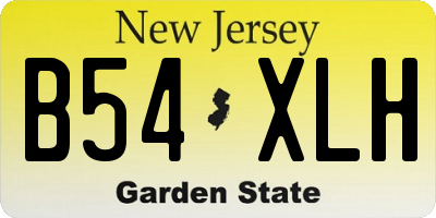 NJ license plate B54XLH