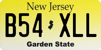 NJ license plate B54XLL