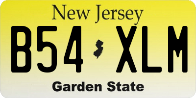 NJ license plate B54XLM
