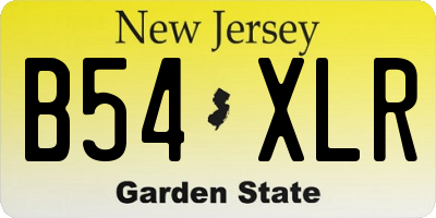 NJ license plate B54XLR