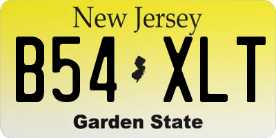 NJ license plate B54XLT