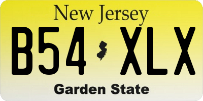 NJ license plate B54XLX