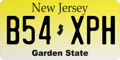 NJ license plate B54XPH
