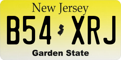 NJ license plate B54XRJ