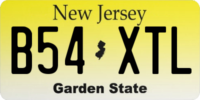 NJ license plate B54XTL