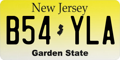 NJ license plate B54YLA