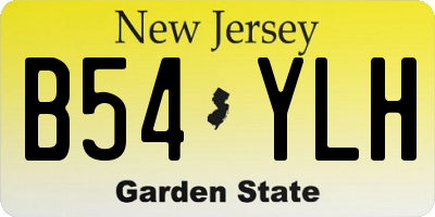 NJ license plate B54YLH