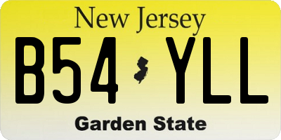 NJ license plate B54YLL