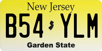 NJ license plate B54YLM