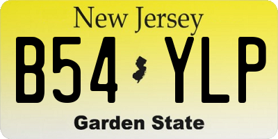 NJ license plate B54YLP