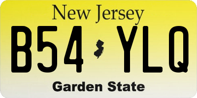 NJ license plate B54YLQ