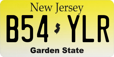 NJ license plate B54YLR