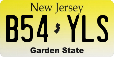 NJ license plate B54YLS