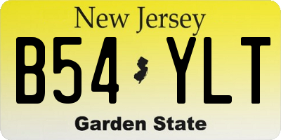 NJ license plate B54YLT