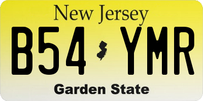 NJ license plate B54YMR