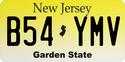 NJ license plate B54YMV