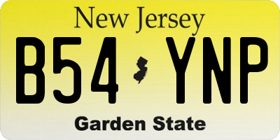 NJ license plate B54YNP