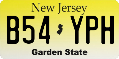 NJ license plate B54YPH