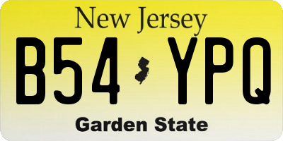 NJ license plate B54YPQ
