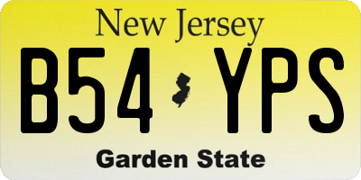 NJ license plate B54YPS